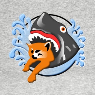 Shark Eating Cat T-Shirt